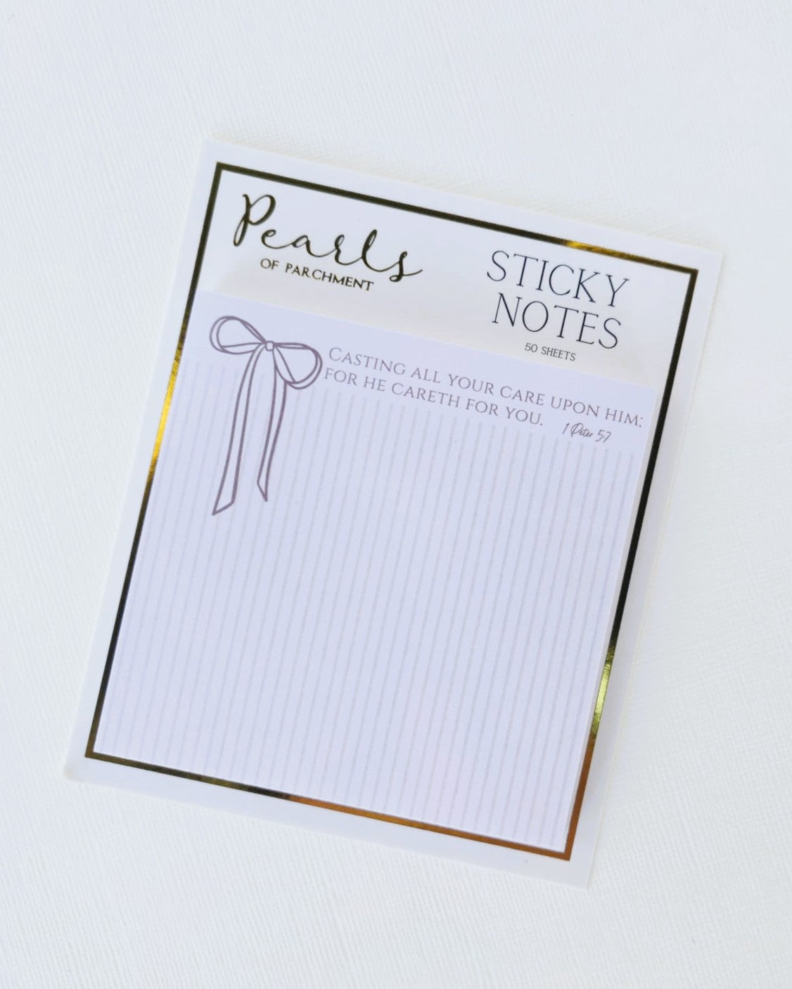 Casting All Your Care Sticky Notes - 50 Sheets