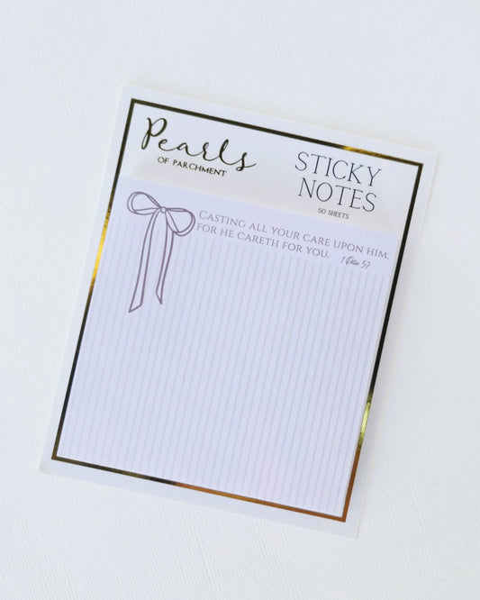 Casting All Your Care Sticky Notes - 50 Sheets