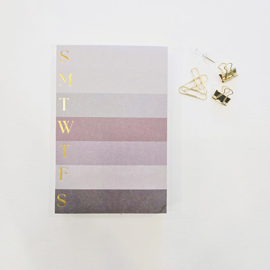 Days Of The Week Notepad | Gold Foil Ombre 150ct