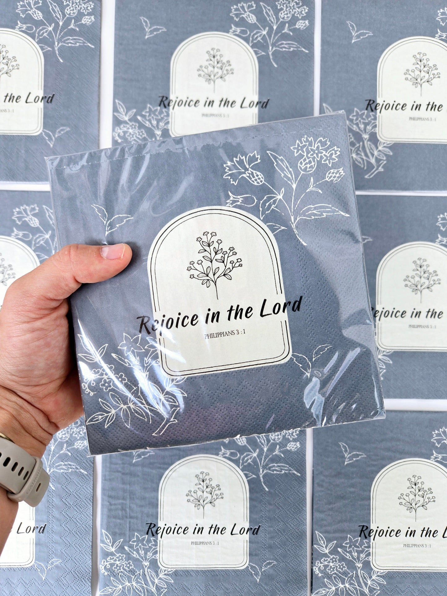 Rejoice In The Lord Paper Napkins | 20 ct Religious Napkins