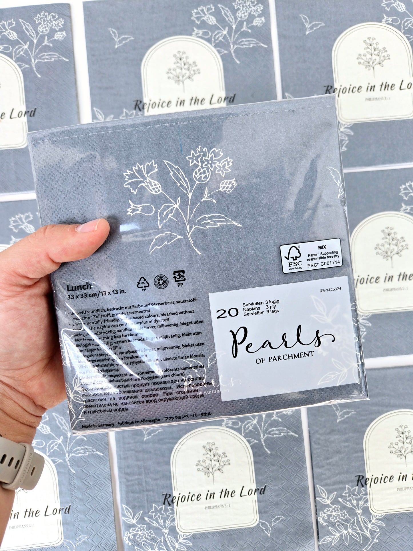 Rejoice In The Lord Paper Napkins | 20 ct Religious Napkins