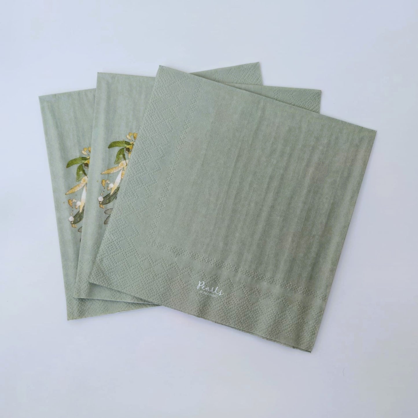 Thankful Grateful Blessed Napkins | Sage Wreath 20ct