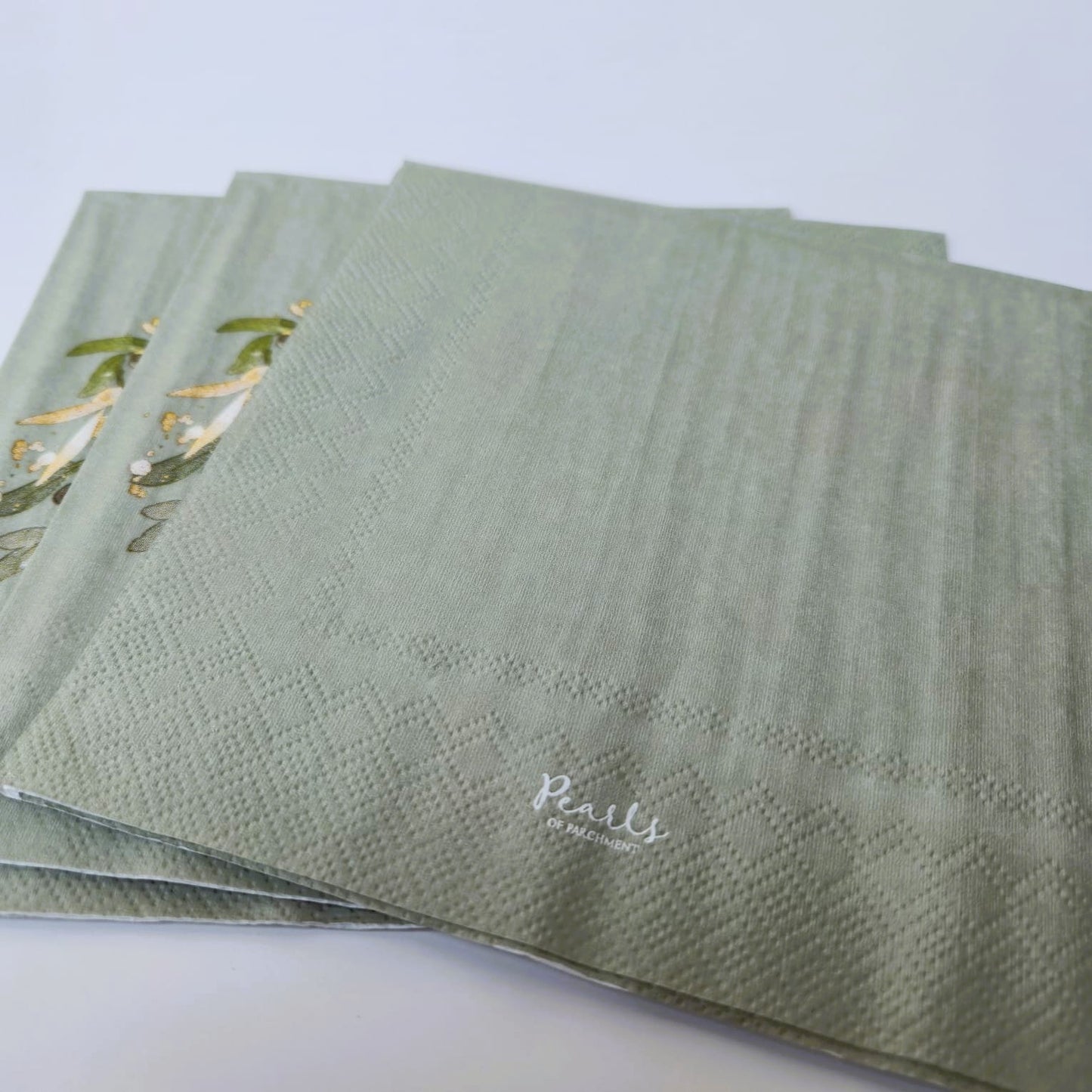 Thankful Grateful Blessed Napkins | Sage Wreath 20ct