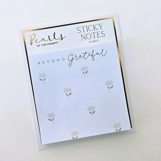 Beyond Grateful Sticky Notes | Floral 50 Sheets